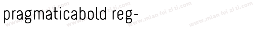 pragmaticabold reg字体转换